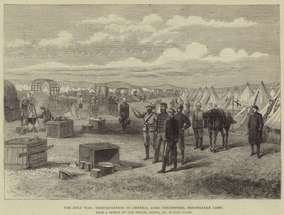 The Zulu War, Head-Quarters of General Lord Chelmsford, Erzungayan Camp by Melton Prior