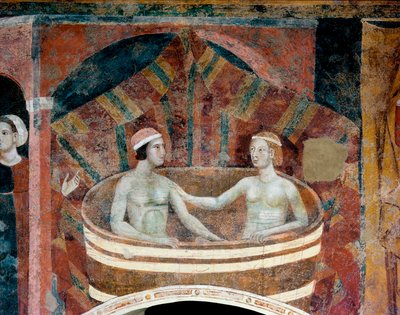 Scene of Conjugal Life in the Middle Ages (detail) by Memmo di Filippuccio