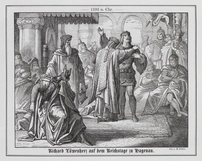 King Richard I of England at Hagenau during his captivity by the Holy Roman Emperor Henry VI by Michael Echter