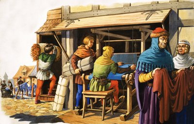 Weaving on a Loom by Michael Godfrey
