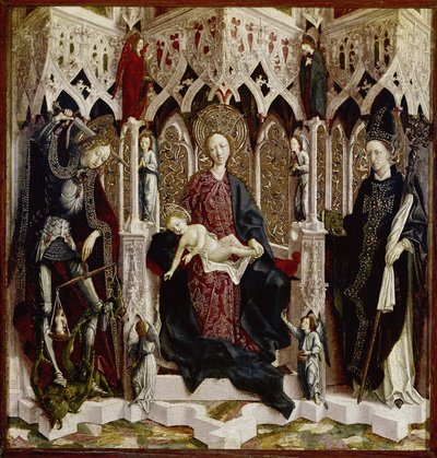 Virgin Enthroned with Child, Angels and Saints by Michael Pacher