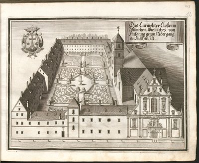 The Carmelite Monastery in Munich, Viewed from East to West by Michael Wening