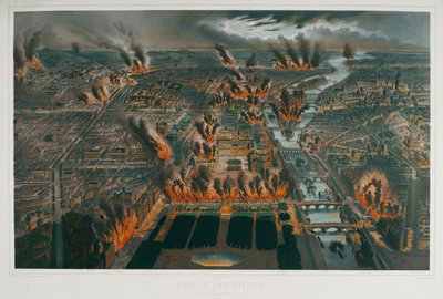 The Commune: Paris Burning During the Night of May 24/25 1871 by Charles Fichot