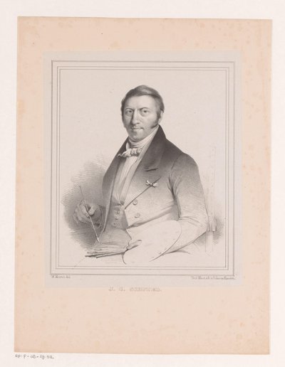 Portrait of Johannes Christiaan Schotel by Michel Mourot