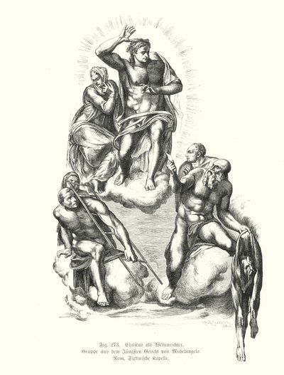 Christ the Judge, (detail) from Michelangelo