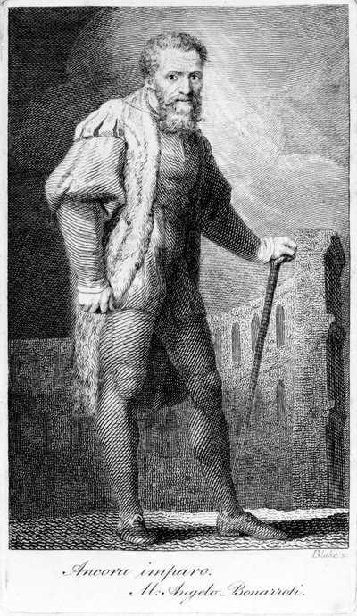 Ancora imparo, engraved by William Blake, illustration from 
