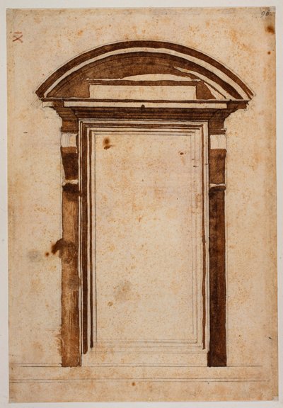 Portal study for the Laurentian Library by Michelangelo Buonarroti