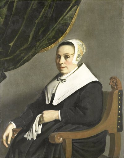 Portrait of a Woman by Michiel Servaesz (1628-1693) Nouts