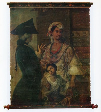 One of a Pair of Ethnographical Portrait Groups by Miguel Cabrera