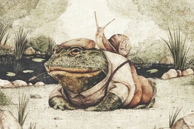 Frog Dressed In Gentlemanly Attire by Mike Koubou