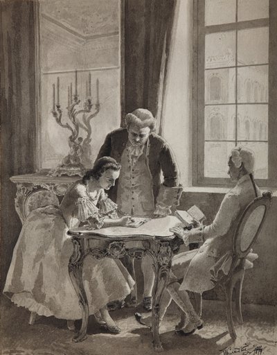 Russian Language Lesson of Empress Catherine II, 1894 by Mikhail Petrovich Klodt Baron