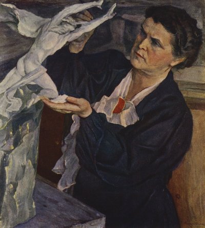 Portrait of Soviet sculptor Vera Mukhina by Mikhail Vasilievich Nesterov