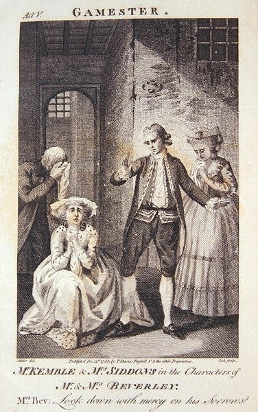 Mr Kemble and Mrs Siddons in the Characters of Mr and Mrs Beverley, Frontispiece to 