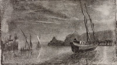 Untitled (Boats in Harbor) by Miner Kilbourne Kellogg