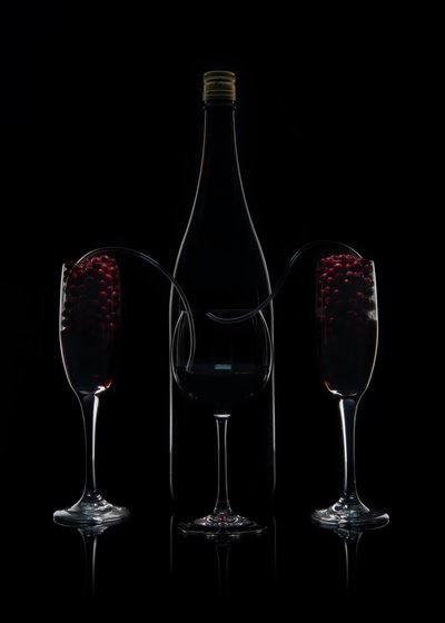 Elegant Wine Reflection by Ming Chen