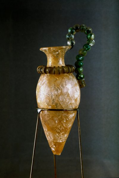 Minoan Art: Rock Crystal and Copper Rhyton from the Treasure Room of the Sanctuary of Zakros, Crete by Minoan