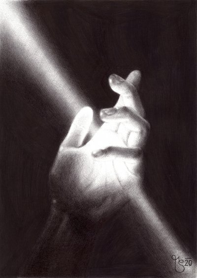Hopeful Hand Light by Mirjam Schrei