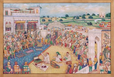 Ranjeet Singh Court Scene by Mirza Baig