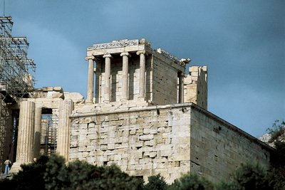 Temple of Athena Nike, designed by Mnesicles and Calicrates in the 5th century BC, Acropolis of Athens, Greece by Mnesikles Mnesikles