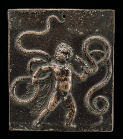 The Infant Hercules Strangling the Serpents by Moderno