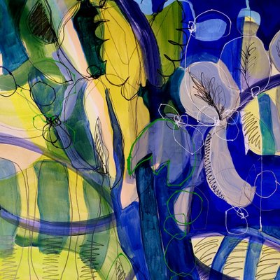 Vibrant Abstract Blooms by Monika Riethmueller