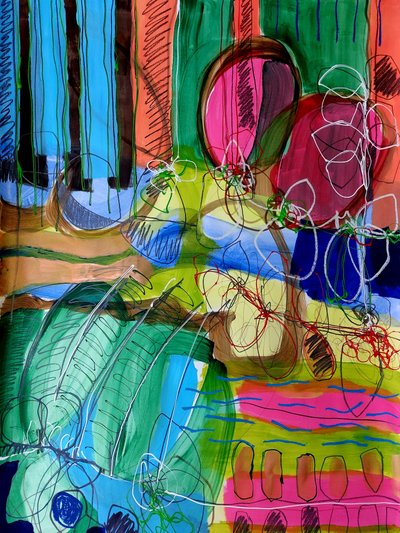 Vibrant Abstract Strokes by Monika Riethmueller