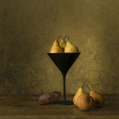 Moody Golden Pears by Monique van Velzen