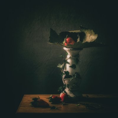Moody Strawberry Pedestal by Monique van Velzen