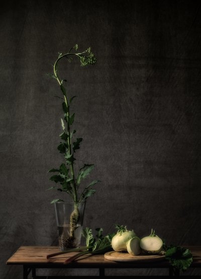 Rustic Kohlrabi Still Life by Monique van Velzen