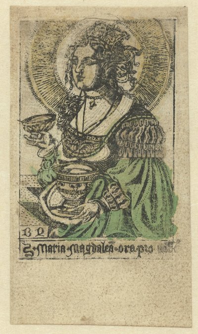 Maria Magdalena (S. Maria Magdalen ora pro nobis) by Monogrammist BD (graveur)