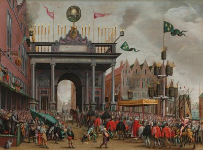 Joyful Entry of the Duke of Anjou in Antwerp on 19 February 1582 by Monogrammist MHVH