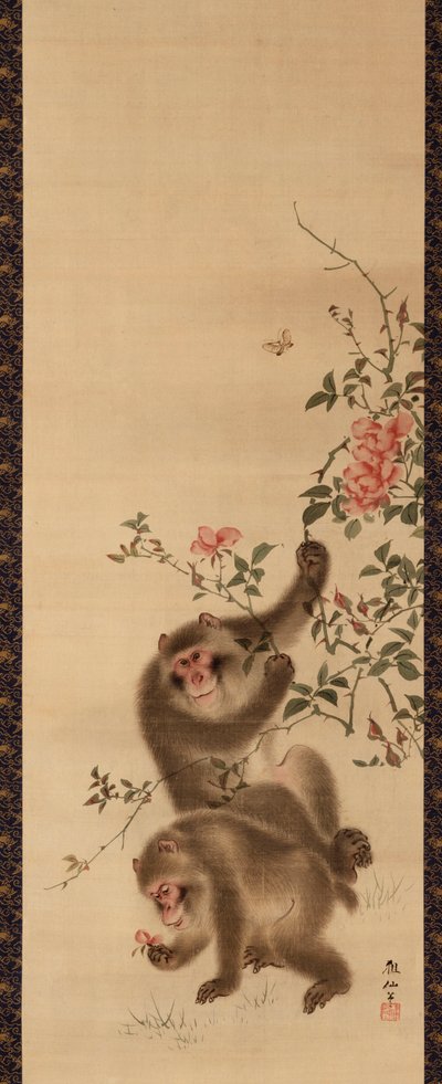 Monkeys and Roses by Mori Sosen