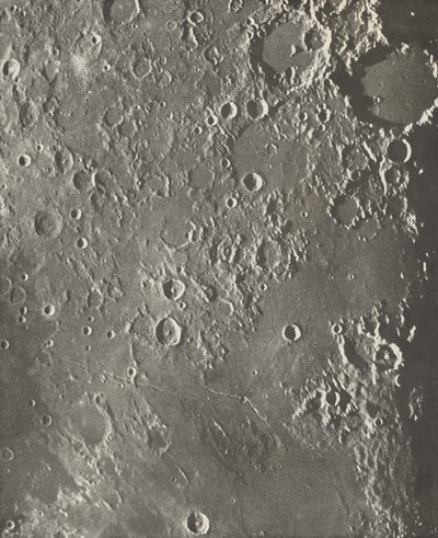 Lunar Photograph Albategnius - Triesnecker - Manilius, 1903 by Moritz & Puiseux Pierre Henri (1855-1928) Loewy