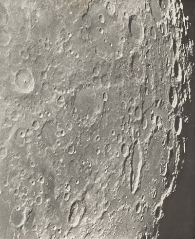 Lunar Photograph Blancanus - Tycho - Schiller, 1899 by Moritz & Puiseux Pierre Henri (1855 1928) Loewy