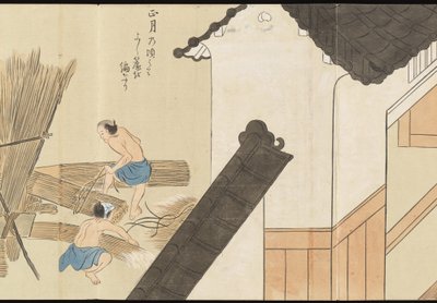 Illustrations of Uji Tea Production by Motonari Sait?