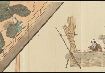 Illustrations of Uji Tea Production by Motonari Sait?