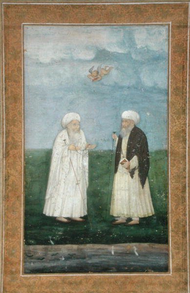 Two Muslim holy men, from the Small Clive Album by Mughal School