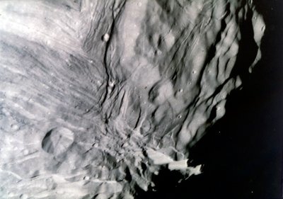 Miranda, One of the Moons of Uranus, Seen from Voyager 2 by NASA Images