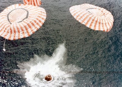 The Apollo 15 Capsule Lands Safely Despite a Parachute Failure, Mid-Pacific Ocean, 1971 by NASA Images