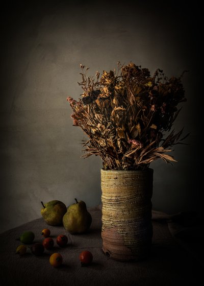 Moody Still Life Flowers by NOB NOZA