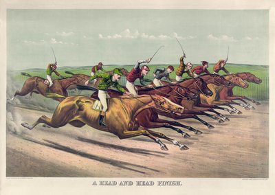 A Head and Head Finish by Currier & Ives by Currier and Ives