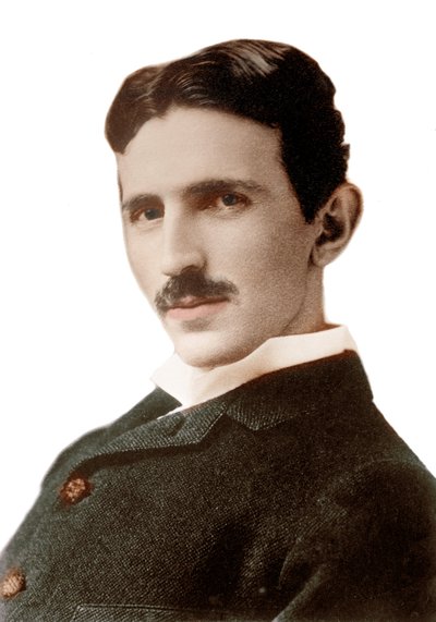 Portrait of Nikola Tesla - Croatian-born Serb engineer, physicist and inventor - Photography by Napoleon Sarony 1890 by Napoleon Sarony