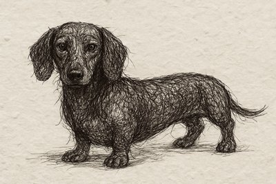 Attentive Dachshund Drawing by Natalie Bruns