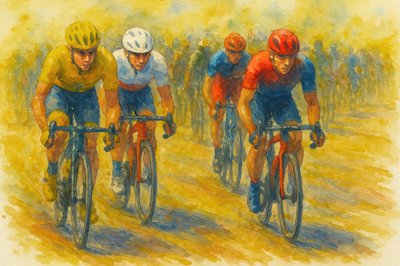 Cycling Race Action by Natalie Bruns