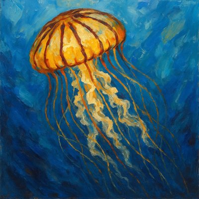 Golden Jellyfish Glow by Natalie Bruns