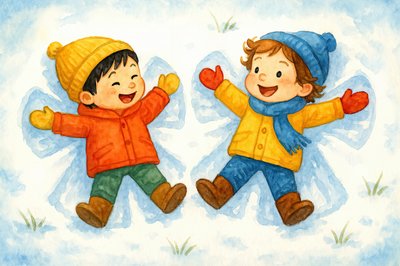 Happy Snow Angels by Natalie Bruns
