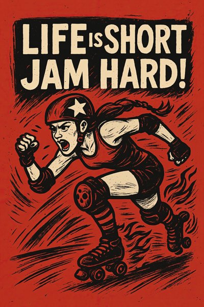 Roller Derby Jam Hard by Natalie Bruns