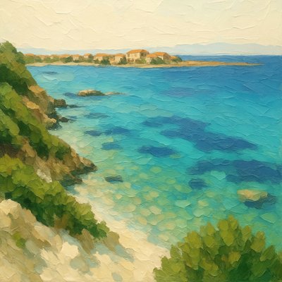 Serene Turquoise Coastline by Natalie Bruns