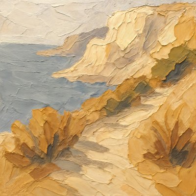 Textured Ocean Cliffs by Natalie Bruns
