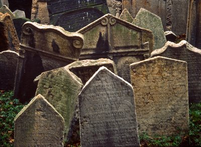 Tombstones in the Old Jewish Cemetery in Josefov, the Jewish Quarter of Old Town, Prague by Nathan Benn